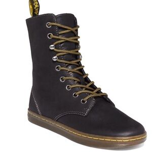Dr Martens Tehani Black Combat Boots Size 8 Women’s